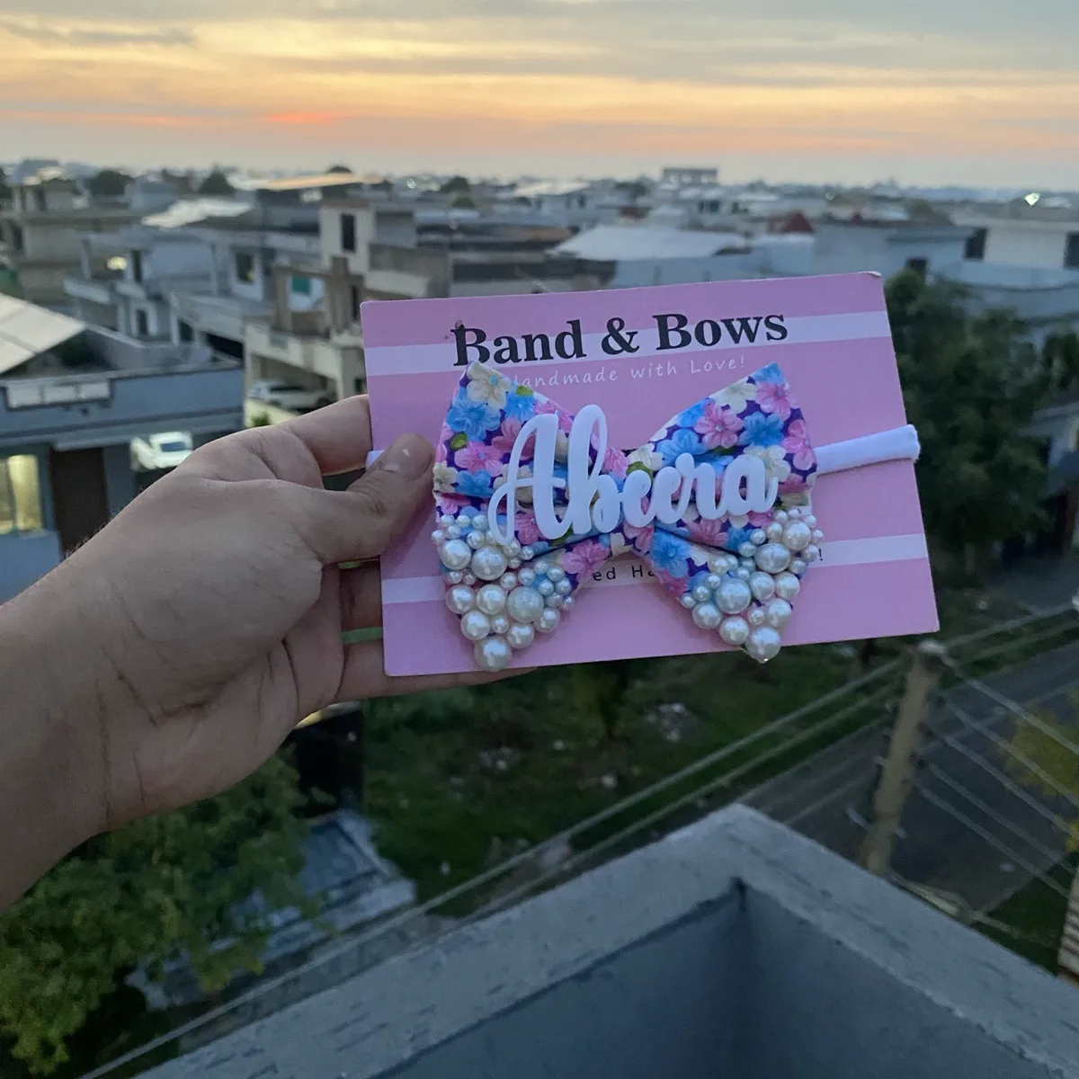 CUSTOMISE NAME HEAD BAND PRINTED FABRIC thumbnail 2